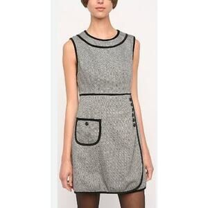 Kimchi Blue Sleeveless Faux Wrap Mini Wool Blend Dress Size 8 Preppy Academia